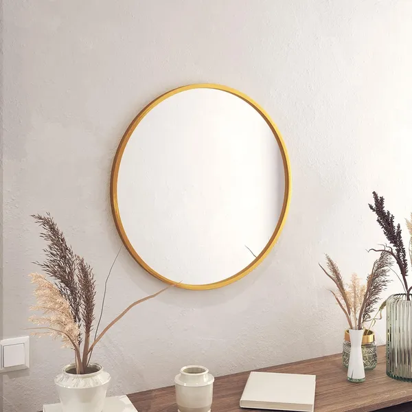 Gold_Designer_Leaf_Framed_Round_Mirror