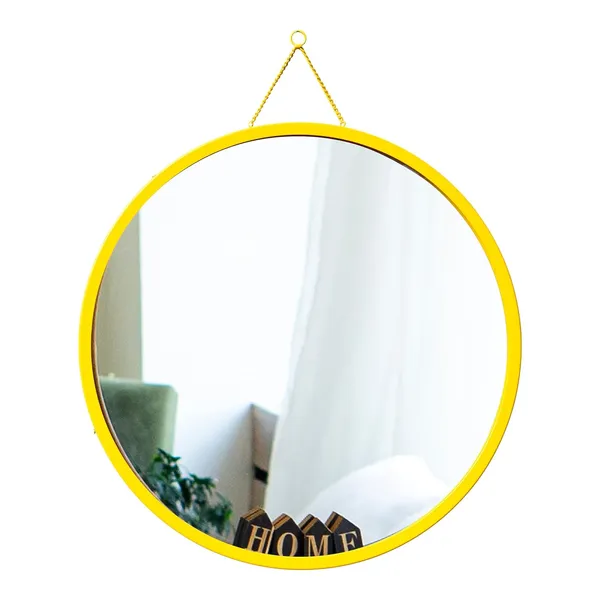 Yellow_Designer_Round_Wall_Mirror_For_Living_Room,_Bedroom,_Home_Decor_&_Gift