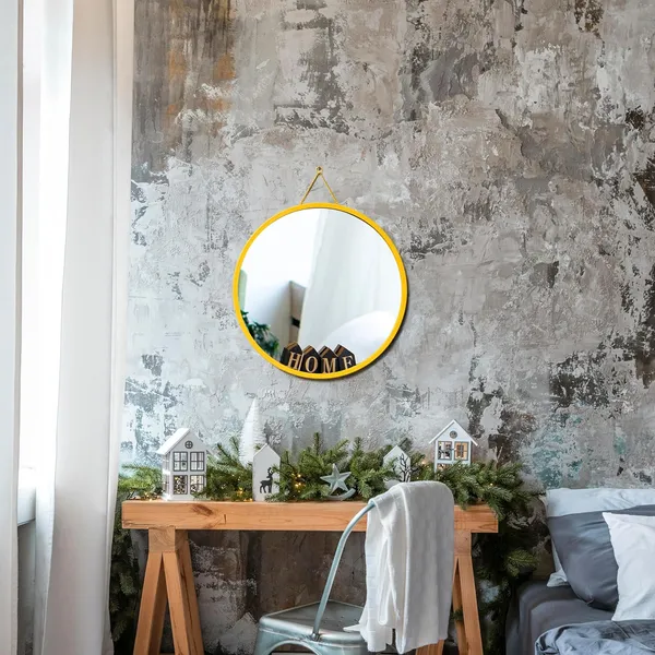 Yellow_Designer_Round_Wall_Mirror_For_Living_Room,_Bedroom,_Home_Decor_&_Gift