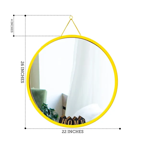 Yellow_Designer_Round_Wall_Mirror_For_Living_Room,_Bedroom,_Home_Decor_&_Gift