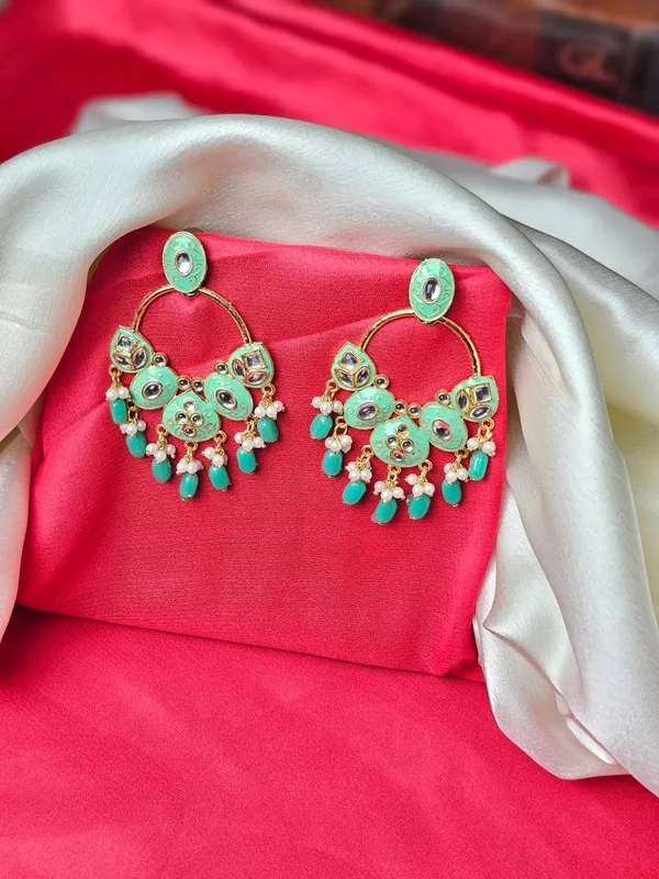 Antique_Jhumka_Earrings_For_Women_|_Light_Green