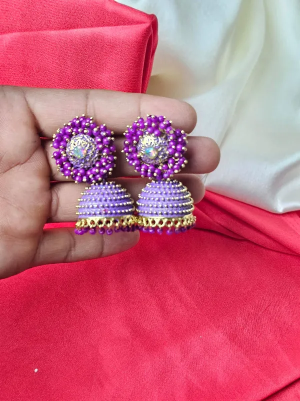 Antique_Jhumka_Earrings_For_Women_|_Blue