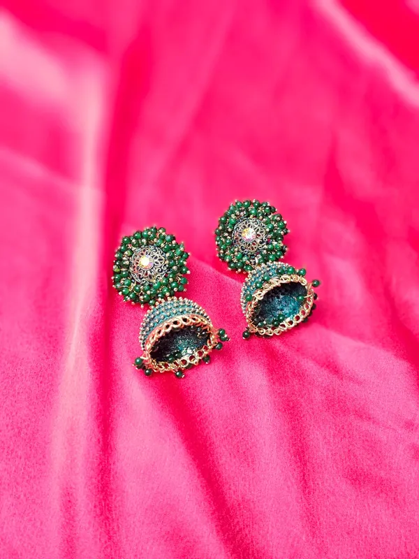 Antique_Jhumka_Earringss_For_Women_|_Blue_&_Green