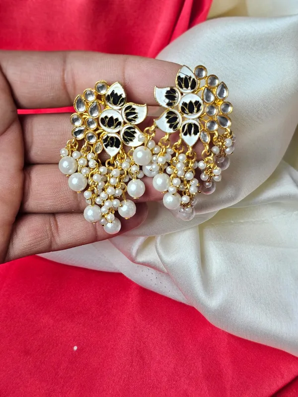 Antique_Jhumka_Earrings_For_Women_|_White