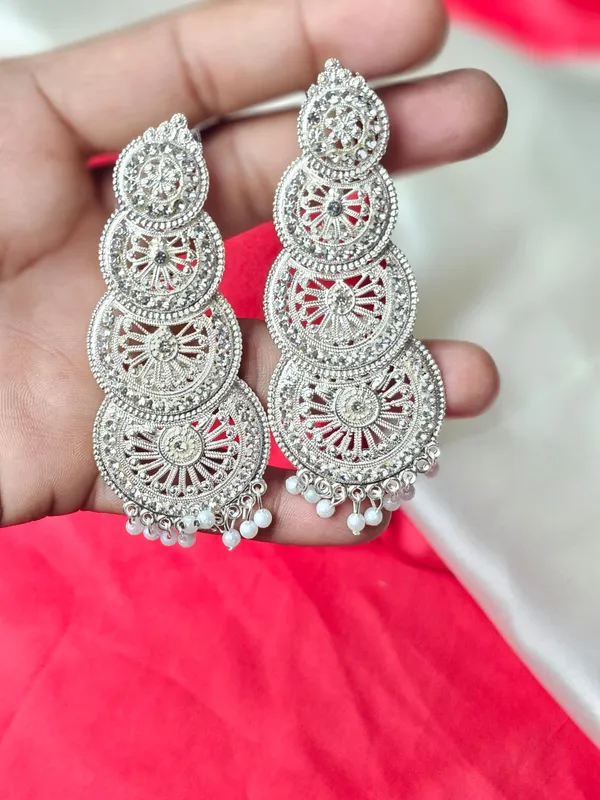 Antique_Jhumka_Earrings_For_Women_|_Silver