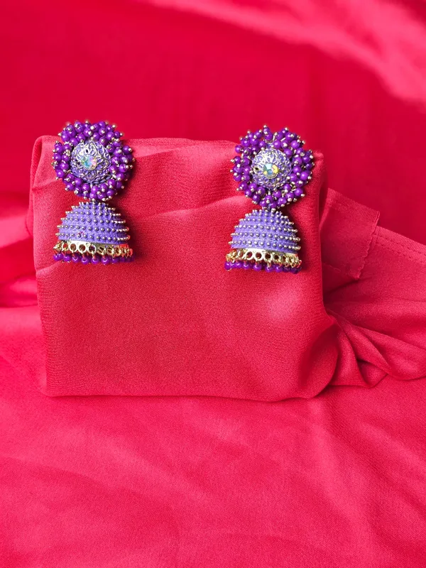 Antique_Jhumka_Earrings_For_Women_|_Blue