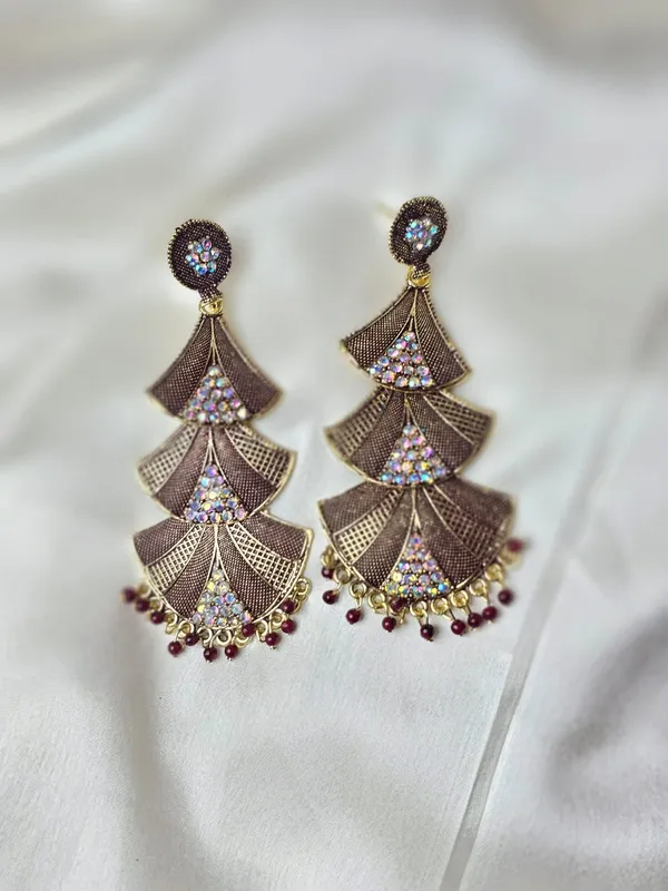 Antique_Jhumka_Earrings_For_Women_|_Golden
