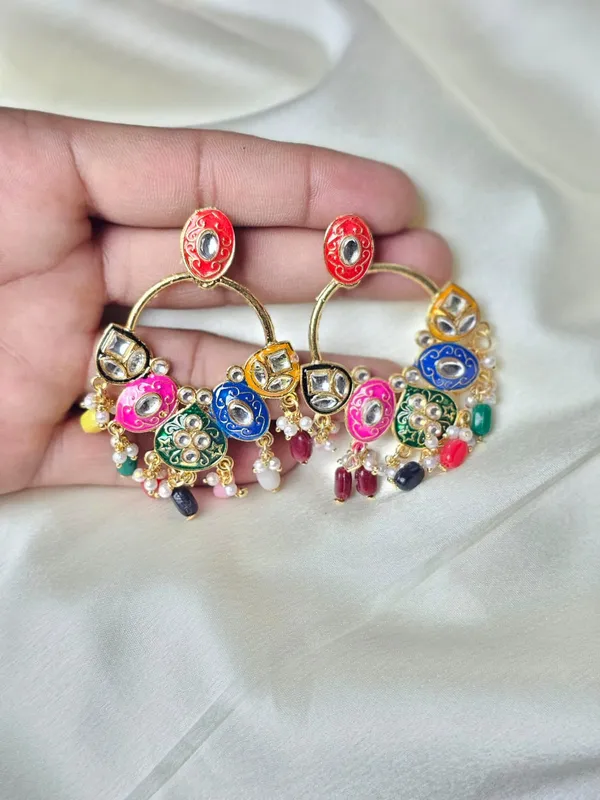 Antique_Jhumka_Earrings_For_Women_|_Golden