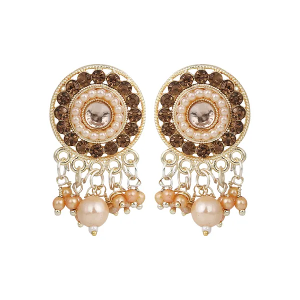 Antique_Pearl_Pendant_Necklace_With_Earrings_For_Women_|_Golden
