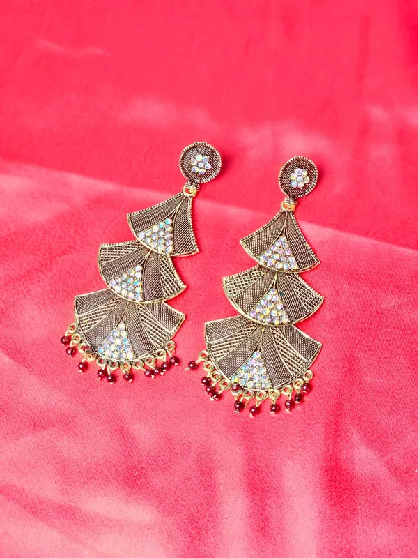 Antique_Jhumka_Earrings_For_Women_|_Golden