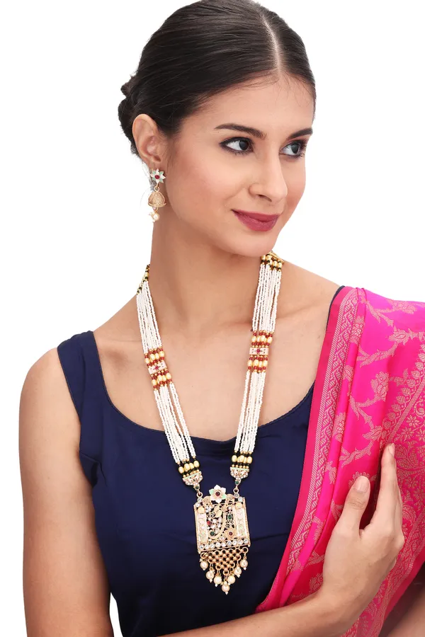Royal_Marcasite_Pendant_Necklace_With_Earrings_For_Women_|_White