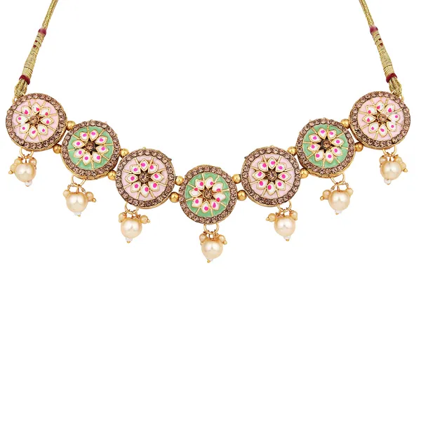 Royal_Opal_Pendant_Necklace_With_Earrings_For_Women_|_Golden