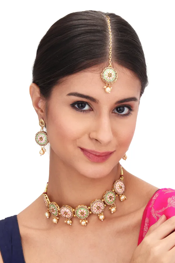 Royal_Opal_Pendant_Necklace_With_Earrings_For_Women_|_Golden