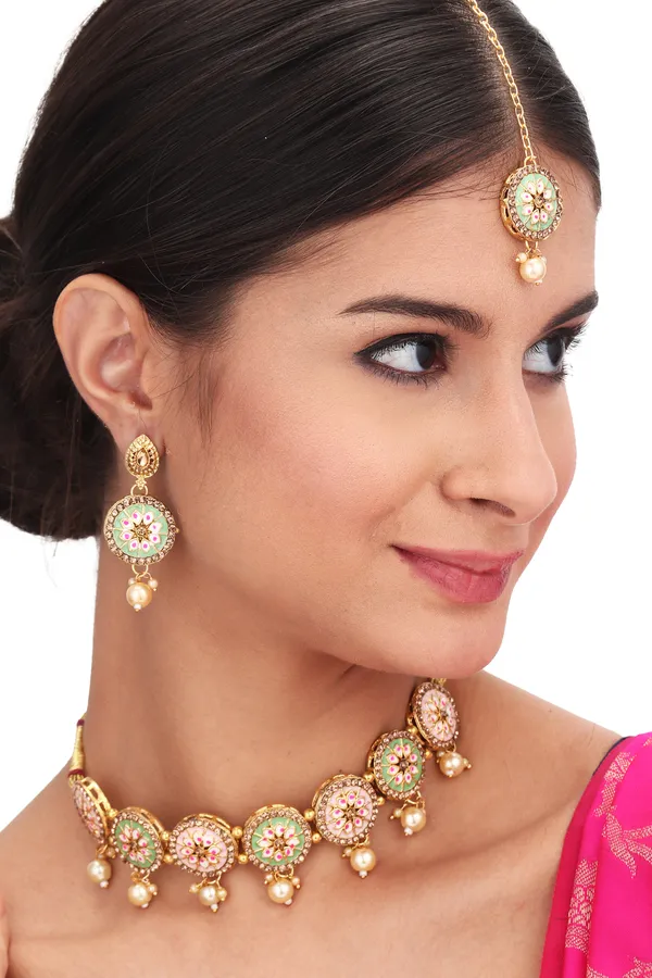 Royal_Opal_Pendant_Necklace_With_Earrings_For_Women_|_Golden