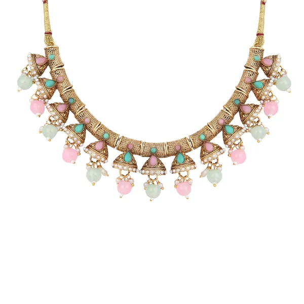 Royal_Quartz_Pendant_Necklace_With_Earrings_For_Women_|_Golden