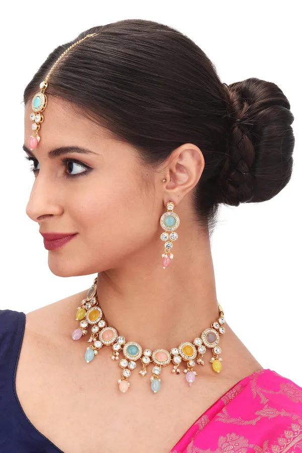 Royal_Choker_Necklace_With_Earrings_For_Women_|_Stylish_Design_Jewellery_Collection_|_Silver