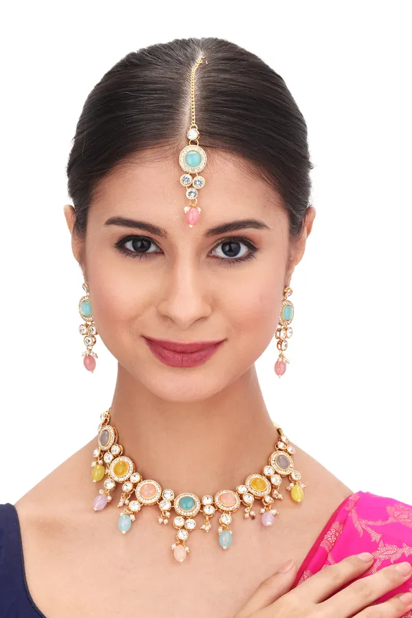 Royal_Choker_Necklace_With_Earrings_For_Women_|_Stylish_Design_Jewellery_Collection_|_Silver