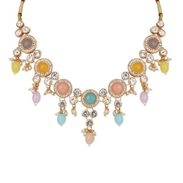 Royal_Choker_Necklace_With_Earrings_For_Women_|_Stylish_Design_Jewellery_Collection_|_Silver