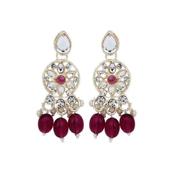 Trendy_Beaded_Necklace_With_Earrings_For_Women_|_Silver