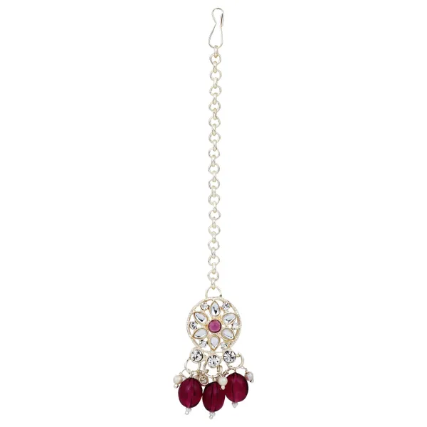 Trendy_Beaded_Necklace_With_Earrings_For_Women_|_Silver
