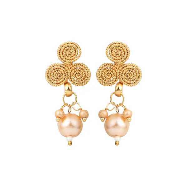 Trendy_LayeBeaded_Necklace_With_Earrings_For_Women_|_Golden
