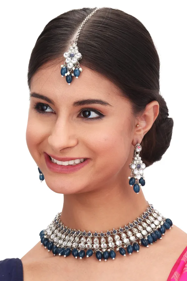 Royal_Choker_Necklace_With_Earrings_For_Women_|_Stylish_Design_Jewellery_Collection_|_White