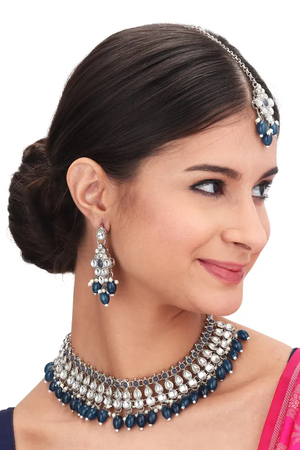 Royal_Choker_Necklace_With_Earrings_For_Women_|_Stylish_Design_Jewellery_Collection_|_White