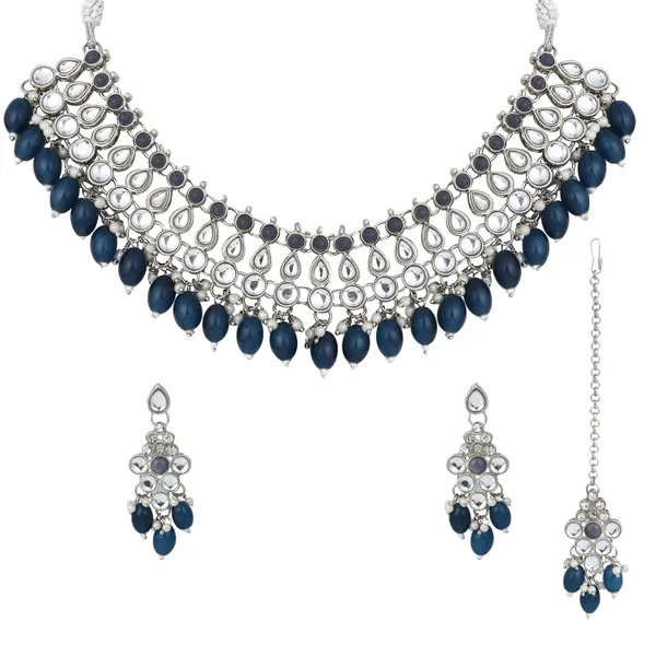Royal_Choker_Necklace_With_Earrings_For_Women_|_Stylish_Design_Jewellery_Collection_|_White