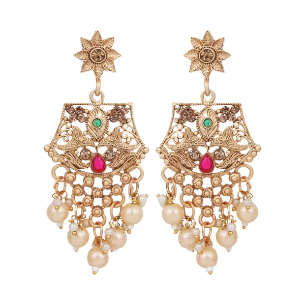 Trendy_Minimalist_Chain_Necklace_With_Earrings_For_Women_|_Golden