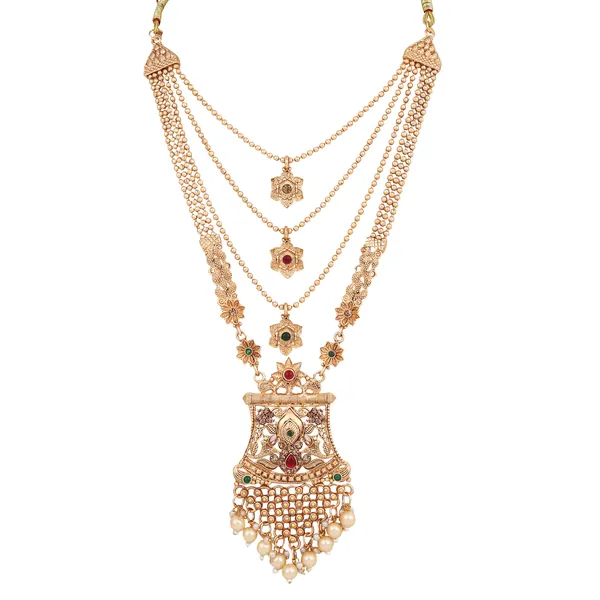 Trendy_Minimalist_Chain_Necklace_With_Earrings_For_Women_|_Golden