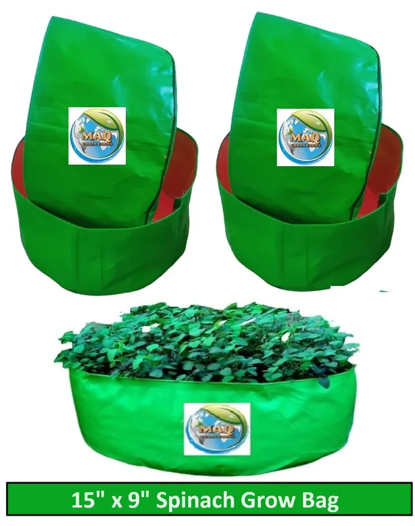MAQ_15"x9"_Grow_Bags_For_Terrace_Gardening_-_240_Gsm,_Specially_Designed_For_Growing_Carrot,_Radish,_Spinach,_Mint,_Coriander,_Fenugreek,_And_More