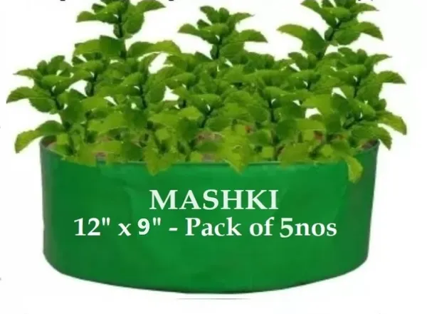 Pack_of_10_for_12"x9"_Breathable_Fabric_UV_Protection_Grow_Bags_For_Terrace_Gardening_-_240_Gsm,_Specially_Designed_For_Growing_Carrot,_Radish,_Spinach,_Mint,_Coriander,_Fenugreek,_And_More_|_MAQ