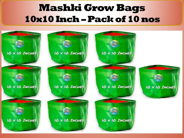 Pack_of_10_for_10"X10"_Breathable_Fabric_UV_Protection_Grow_Bag__240_Gsm_Grow_Bag_For_Home_Gardening_|_MAQ