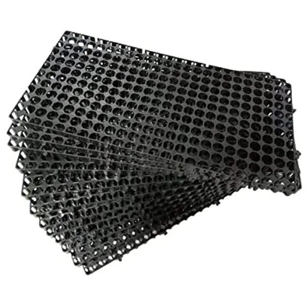 20mm_Black_Drain_Cells_for_Terrace_Garden_(Pack_of_10)_|_High-Thickness_Drainage_Mat_for_Roof_&_Balcony_|_Prevents_Waterlogging,_Keeps_Area_Clean_|_by_MAQ