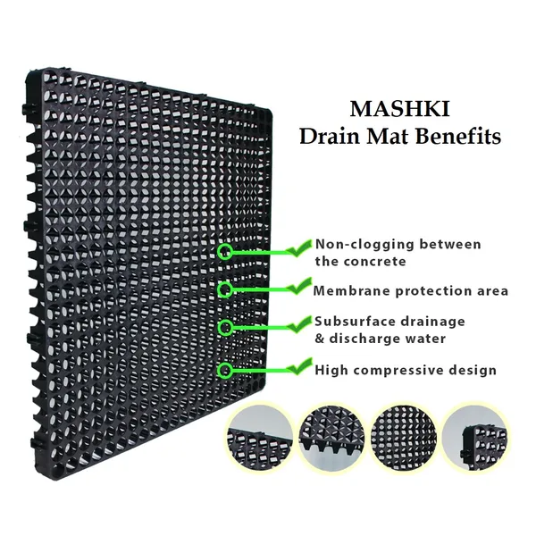 20mm_Black_Drain_Cells_for_Terrace_Garden_(Pack_of_10)_|_High-Thickness_Drainage_Mat_for_Roof_&_Balcony_|_Prevents_Waterlogging,_Keeps_Area_Clean_|_by_MAQ