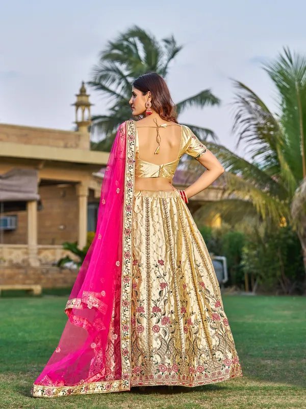 Cream_Embroidery_Work_Lehenga_Choli_With_Dupatta_For_Women
