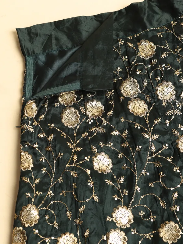 Green_Sequince_Lehenga_Choli_With_Dupatta_For_Women