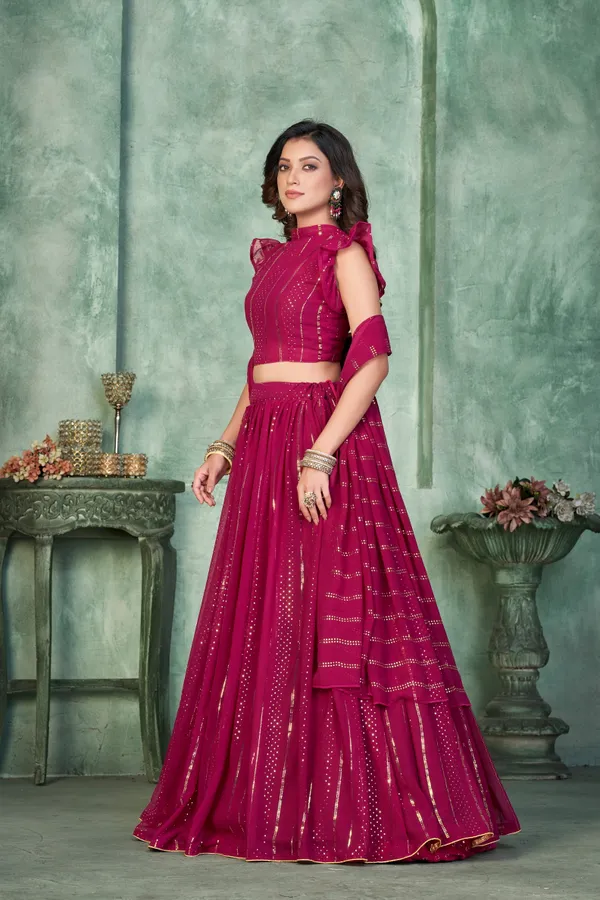 Pink_Thread_Work_Lehenga_Choli_With_Dupatta_For_Women