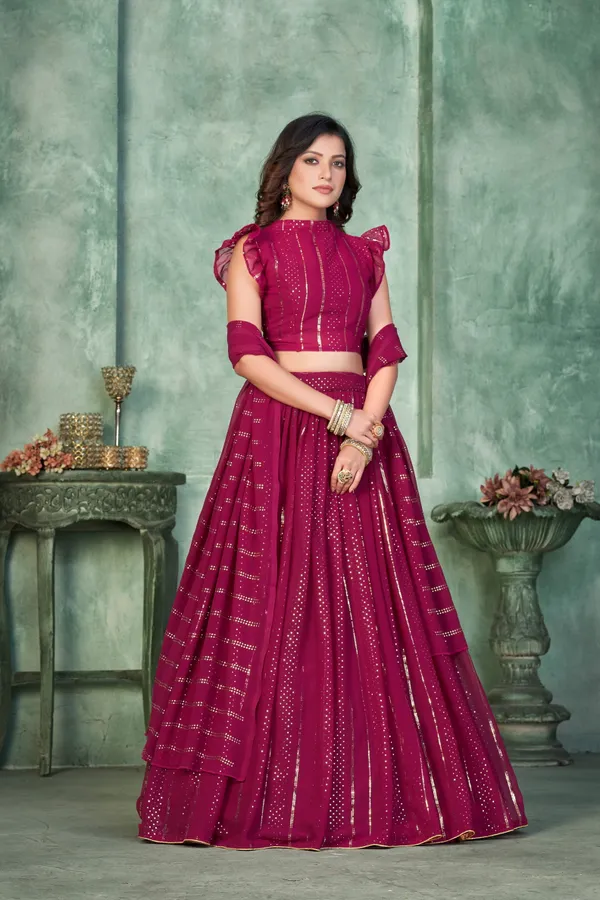 Pink_Thread_Work_Lehenga_Choli_With_Dupatta_For_Women
