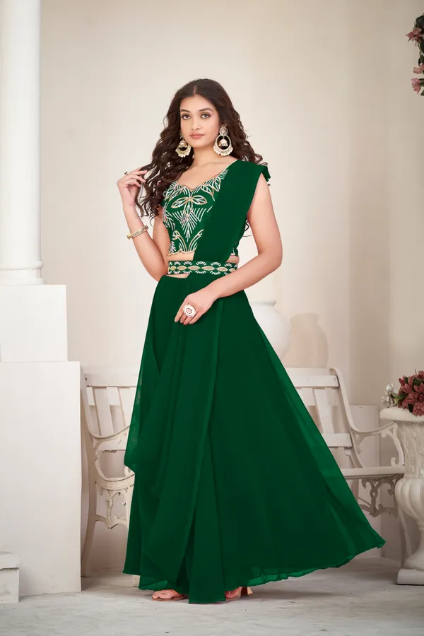 Green_Embrodiery_Work_Lehenga_Choli_With_Dupatta_For_Women