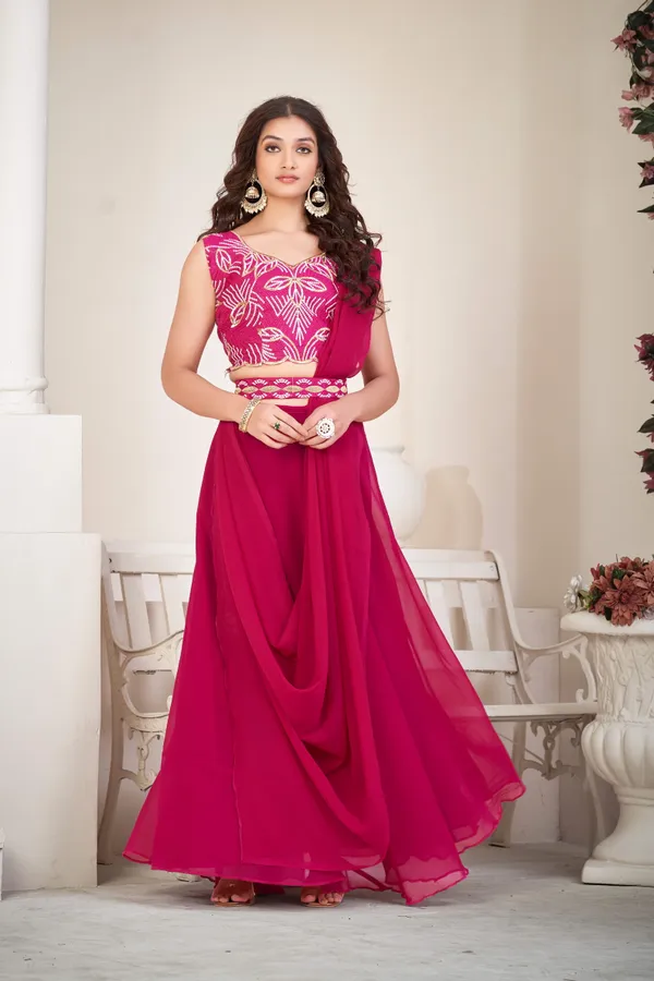 Pink_Thread_Work_Lehenga_Choli_With_Dupatta_For_Women