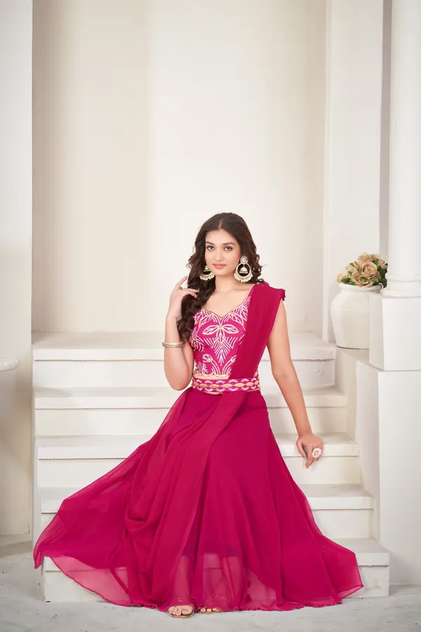 Pink_Thread_Work_Lehenga_Choli_With_Dupatta_For_Women