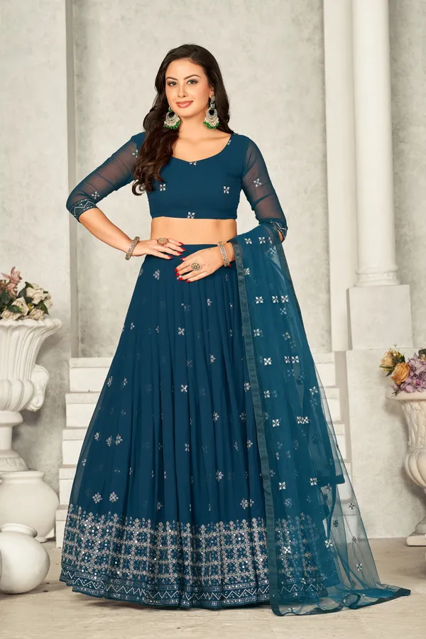 Rama_Embroidery_&_Sequence_Lehenga_Choli_With_Dupatta_For_Women
