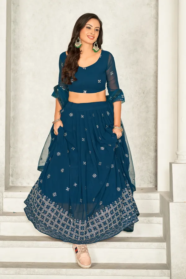 Rama_Embroidery_&_Sequence_Lehenga_Choli_With_Dupatta_For_Women
