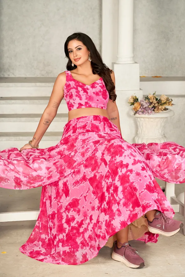 Pink_Printed_Lehenga_Choli_With_Dupatta_For_Women