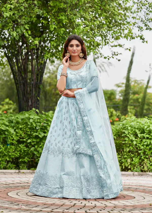 Sky_Blue_Embroidery_Work_Lehenga_Choli_With_Dupatta_For_Women