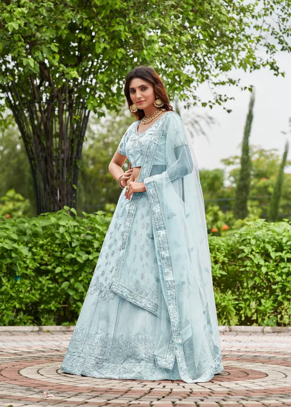 Sky_Blue_Embroidery_Work_Lehenga_Choli_With_Dupatta_For_Women