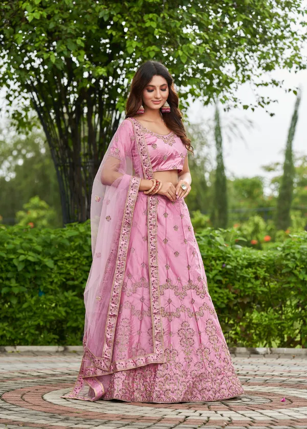 Pink_Embroidery_Work_Lehenga_Choli_With_Dupatta_For_Women