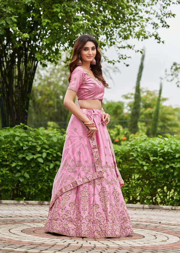 Pink_Embroidery_Work_Lehenga_Choli_With_Dupatta_For_Women