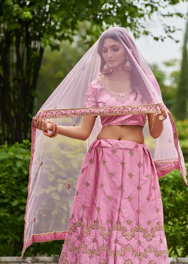 Pink_Embroidery_Work_Lehenga_Choli_With_Dupatta_For_Women